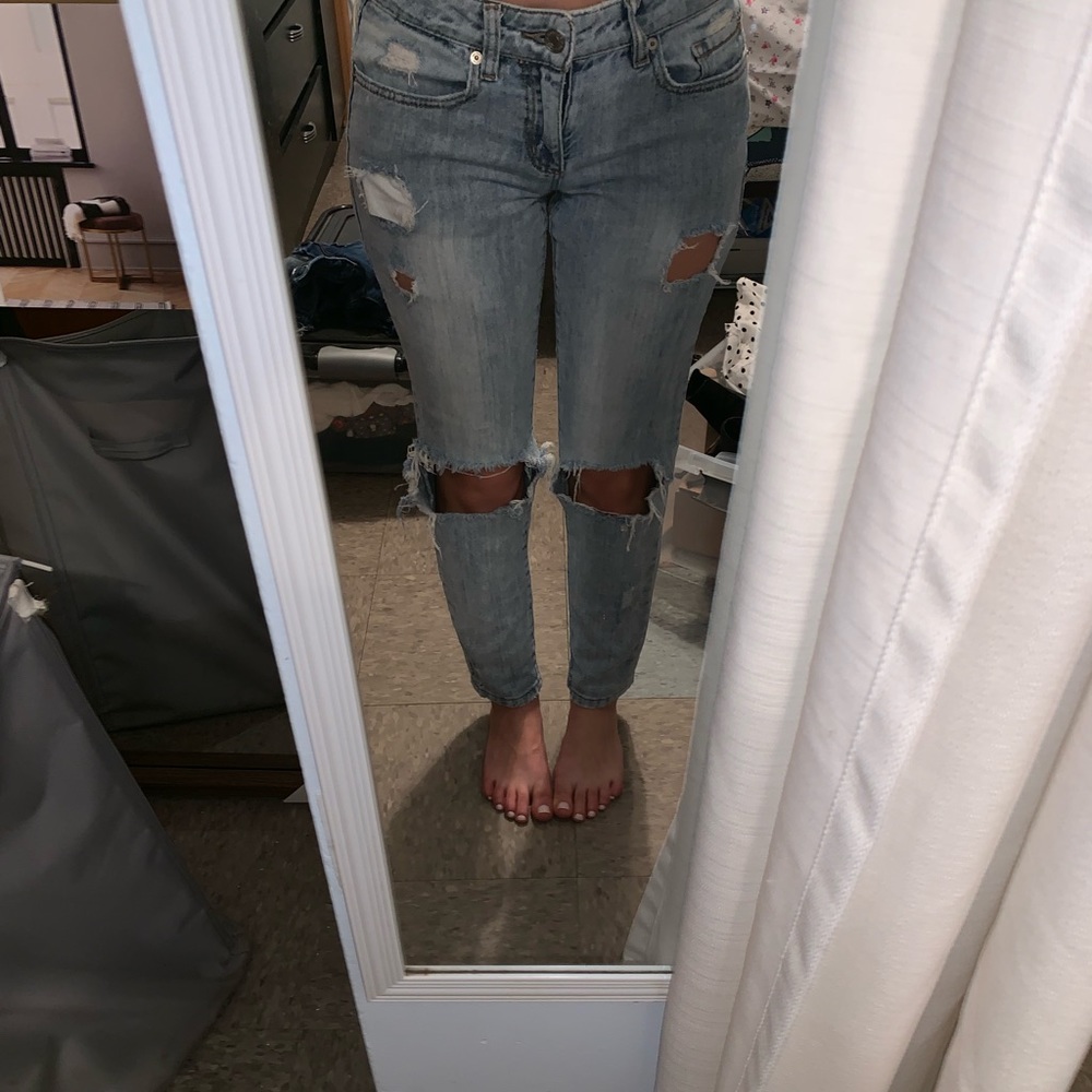 Garage Ripped Boyfriend Jeans